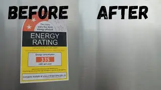 How to remove sticker on appliance quickly using hot water
