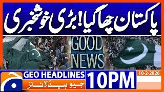 Pakistan beat USA - T20 World Cup | Headlines Geo News 10 PM (10th Feb 2026)