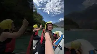my dream came true🥹an exciting rafting trip on the turquoise Soča River 🚣🏔️ #slovenia #soča