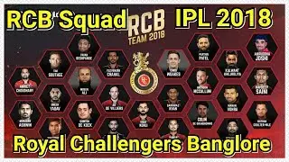 RCB FINAL SQUAD | RCB Final Team IPL 2018 After Day 2 Auction || All 25 Players