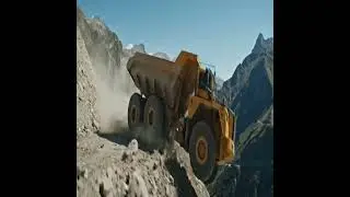 Giant Rock Truck Slides Down Mountain! 😱 #Trucks #Accident #fail