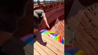 He jumoed on from the cliff #dangerous #stunt #funny
