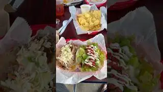 White Duck Taco in Hendersonville, NC ~ Buffalo Chicken Tacos, Pulled Pork Taco, Beef Taco & Chips