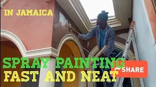 how to spray paint a house fast and neat (in jamaica)tel:8764724261