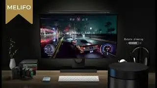 MELIFO Monitor Light Bar,Monitor Lights with Mechanical Switch＆Wireless Remote Dual Control