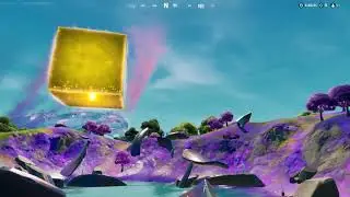 FORTNITE ( GOLD CUBE FLOATING AT CENTER OF MAP ) SCANNING FOR ZERO POINT - AWAKENING EVENT LIVE :)_~