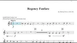 Regency Fanfare (Michael Story) Baritone T.C.  Play Along