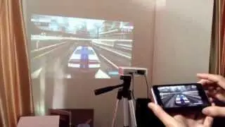 Wireless hdmi Android 4.2 mini projector miracast function Phone 2Projector hands on from Enjoy-ing