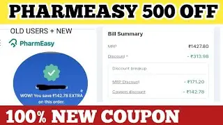 pharmeasy 500 off new coupon || pharmeasy coupon code