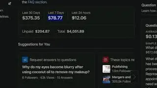QUORA PARTNER PROGRAM EARNINGS FOR FEBRUARY 23, 2020.