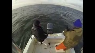 Striper Fishing the Shrewsbury NJ Rocks - Dec 7, 2013