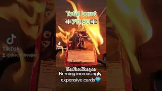 Burning increasingly expensive cards (10.60$) Metazoo Wendigo #fire #destruction #metazoo #cards
