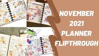 Nov 2021 Planner Flipthrough | Catch-All, Social Media, Mini Vertical, Journal, Monthly