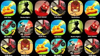 Scary banned,Tank Stars,Shadow Fight 2,Burrito Bison,Traffic Racer,Clone Armies,Hill Climb 2