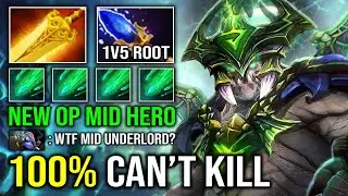1V5 OP MID UNDERLORD 100% Can't Kill Radiance Aghanim 1v5 AOE Cleave DPS Run At Them Dota 2