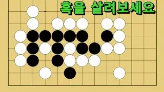 바둑 묘수 사활 - 정확히 풀면 엄청난 초고수 입니다. 흑을 살려보세요.