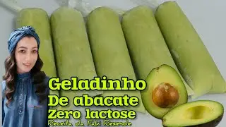 Geladinho de abacate zero lactose receita da Fabi Resende 