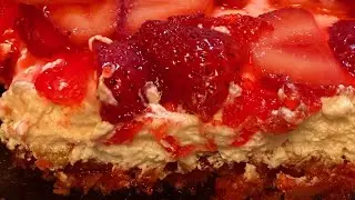 Strawberry pretzel jello pie