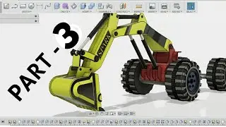 CAT Excavator ( design and assembly )  PART -3 - fusion 360 tutorial