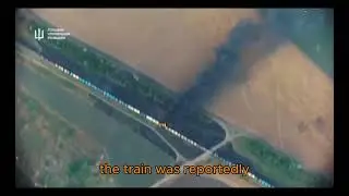 Ukrainian Strike Splits Russian Ammo Train in Tokmak