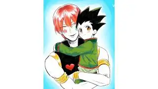&hearts;️💙hisoka and gon💚🖤 from hunter x hunter