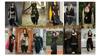 🖤🤩black colour patiyala suit design 2023/ काले रंग के पंजाबी सूट की डिजाइन / black colour suits 2023