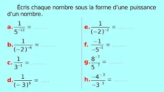 sakwilatop | Exercice 1 cours puissances 3ac @sakwilatop #maths