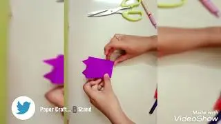 Paper craft ideas for kids....cellphone stand...easy color papers craft