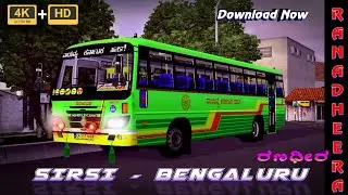 BRAND NEW NWKRTC RANADHEERA LIVERY SIRSI - BENGALURU FOR BUSSID . CJ PROJECT . IBS GAMING