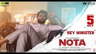 Hey Minister Promo || Nota (Telugu) || Vijay Deverakonda || Anand Shankar || Sam CS