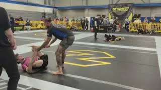 Leg Lock Finish In BJJ No Gi Match . Leg Entry From Arm Attack