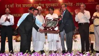 National Level Performance Efficiency Shields to Ravindra Gupta GM South Central Railway - hybiz