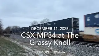 Hours before Thursday night’s snowstorm, we visit The Grassy Knoll to catch a few CSX trains.