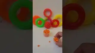 asmr pouring 🫗orange color beads,satisfying sound,#ytshorts #subscribe #like #share #trending #fyp
