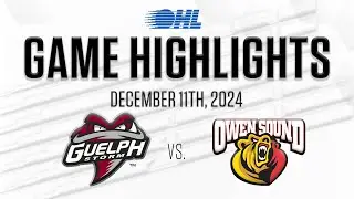 OHL Highlights: Guelph Storm @ Owen Sound Attack Dec. 11, 2024