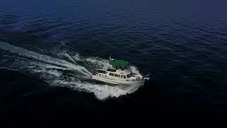 Grand Banks 42 and Marine Trader 34 -Trawlers underway on Lake Michigan July 2017