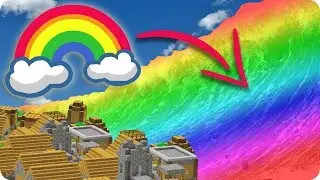 TSUNAMI DE ARCOIRIS EN MINECRAFT | RETO DE LA BASE VS TSUNAMI EN MINECRAFT