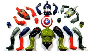 Hulk smash Batman captain America Spider-Man assemble toys video 