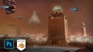Creating Sci-Fi Ancient Egypt concept art in Blender and Photoshop - Egypt 2077