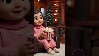 A cute baby girl eating popcorn #cutebaby #wordsspeak #funny