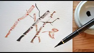 Little Bamboo | Kuretake No 50 Fountain Brush Pen | Herbin Cafe Des Iles Ink