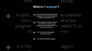 Introduction to C Language |Software Development| #clanguage #softwaredeveloper  #clanguagenotes