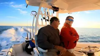 Deep-sea fishing 43 miles offshore, targeting grouper and sharks