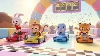 Sweet Trap Speedway 🏁🍭 | Cute Animal Racing Through Candy, Ice & Bubble Worlds!