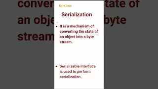 Serialization (42) #corejava