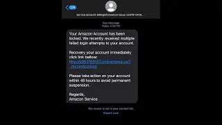 Amazon Account Locked Failed Login Attempts Text Scam message Explained