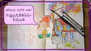 [Draw with me] Urban Sketch Aquarell Haus