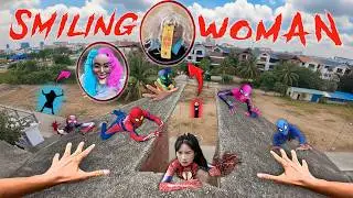 7 SPIDERMAN Vs SMILING WOMAN REAL LIFE ESCAPE 309.0 (Horror Parkour Pov Short) | Epic POV