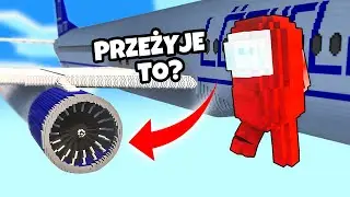 CZY AMONGUS PRZETRWA W SILNIKU SAMOLOTOWYM?! | TEARDOWN