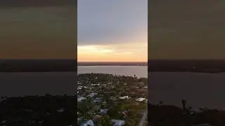 July 8th Drone golden sunset. Indialantic, Florida